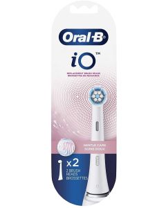 Oral-B iO Gentle Care Replacement Brush Heads, White, 2 Count"