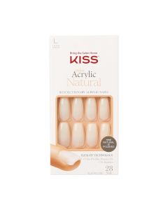 KISS Salon Acrylic Natural Fake Nails, ‘Strong Enough’, 28 Count"