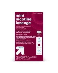 Nicotine 2mg Mini Lozenge - Cherry Ice - 81ct - up & up