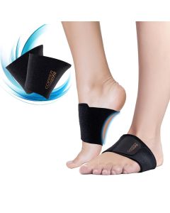 Copper Fit® Unisex Arch Relief Plus with Built-in Orthotic Support, Support for Plantar Fascia, Black"