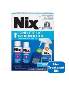 Nix Complete Lice Treatment Kit, Lice Treatment for Hair, Lice Spray for Home, Lice Comb"