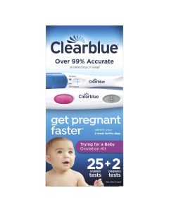 Clearblue Trying for a Baby Ovulation Kit, 25 Ovulation Tests and 2 Rapid Detection Pregnancy Tests, 27ct"