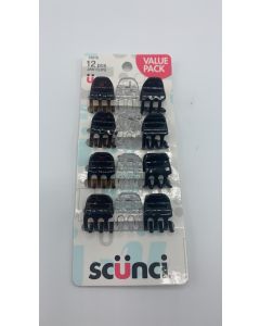 Scunci Jaw Clips Value Pack, 12 count"