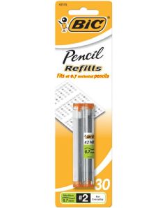 BIC Mechanical Pencil Refills, No. 2 HB, 0.7 mm, 30 Pack"