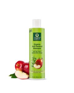 Organic Harvest Anti Dandruff Shampoo with Tea Tree and Apple Cider Vinegar for Women & Men | For All Type Hair | Free from Chemicals, Mineral Oils, Alcohol â€“ 250ml"