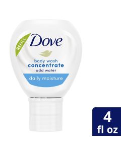 Dove Body Wash Concentrate Refill Daily Moisture Refill for use with Dove reusable bottle for Instantly Soft Skin and Lasting Nourishment 4 fl oz