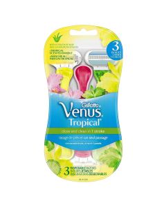 Gillette Venus Tropical Women's Disposable Razor, 3 Count"