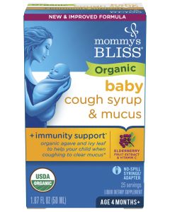 Mommy’s Bliss® Organic Baby Cough Syrup and Mucus + Immunity Support. over-the-Counter, 1.67 fl oz"