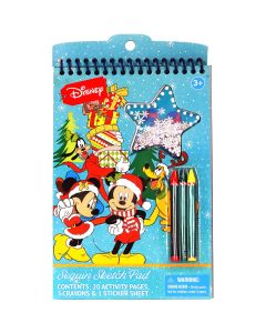 Disney Mickey and Minnie Sequin Sketch Pad, 20 Activity Page Coloring Book"