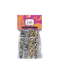 Lulu Beauty Croc Clip, Safari, 4 Ct"