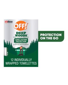 OFF! Deep Woods Insect Repellent Wipes, 1 Pack, 12 Count"