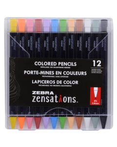 Zebra Zensations Colored Mechanical Pencil Set, 12-Colors"