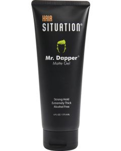 Mr. Dapper Matte Look - Strong Hold Hair Gel, Anti-Humidity Shield, Alcohol-Free, No Flake Formula 6 Oz"