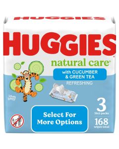 Huggies Natural Care Refreshing Baby Wipes, Scented, 3 Pack, 168 Total Ct (Select for More Options)"