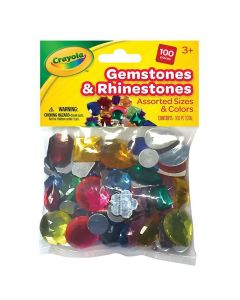 Gemstones & Rhinestones, Assorted Colors & Sizes, 100 Pieces"