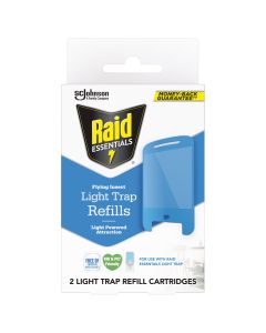 Raid Essentials Flying Insect Light Trap Refills, Flying Insect Light Attraction, 2 Count"