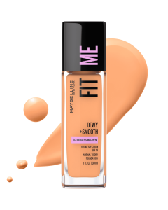 Maybelline Fit Me Dewy and Smooth Liquid Foundation, 315 Soft Honey, 1 fl oz"