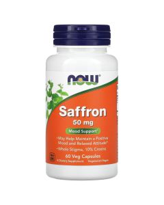 NOW Foods - Saffron Mood Support 50 mg. - 60 Vegetable Capsule(s)