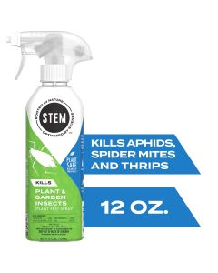 STEM Plant Pest Spray, Kills Plant & Garden Insects: water based, plant-based active ingredient bug spray, botanical insecticide for indoor and outdoor use; 12 oz, 1 pc"