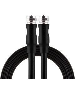 Philips RG6 Dual Shield Coaxial Cable, 25 ft. Ideal for TV Antenna DVR VCR Satellite Cable, F-Type Connectors, 3Ghz Digital, Black, SWV2155H/37"