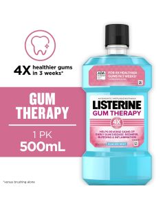 Listerine Gum Therapy Anti-Gingivitis Mouthwash, Glacier Mint, 500 mL"