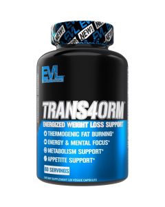 Trans4orm Thermogenic Fat Burner Supplement - EVL Nutrition Weight Loss Pills Metabolism Booster - Appetite Suppressant for Weight Loss Diet Pills for Men & Women (60 Servings)