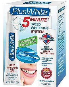 Plus White Premier Whitening System, 5 Minute Whitening Gel, Mouth Tray & Post Rinse, Unflavored"