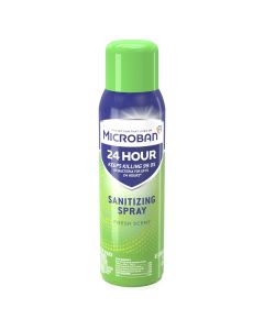 Microban 24 Hour Disinfectant Sanitizing Spray, Fresh Scent, 1 Can, 15 oz"