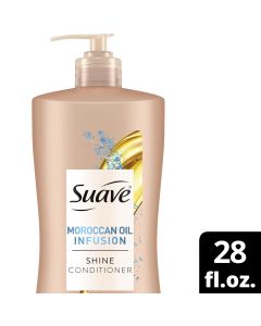 Suave Professionals Moroccan Oil Infusion Conditioner with Pump, Shine Enhancing, 28 fl oz"