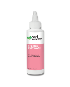 Vet Worthy Eye Wash for Dogs - Gentle Eye Cleansing Solution for Dogs to Prevent Tear Stain and Eye Irritation - Dog Eye Cleaner for Tear Stain, Dirt, and Eye Discharge - 4oz"