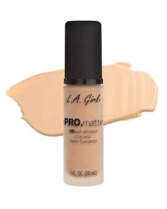 L.A. Girl Cosmetics LA Pro Matte HD. High Definition Long Wear Matte Foundation, GLM671 Ivory, 1 Ounce"