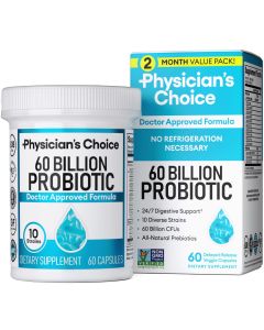 Physician’s Choice 60 Billion Probiotic, for Women & Men, 60 Count, Digestive & Gut Health"