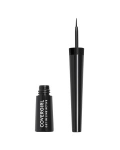 COVERGIRL Get In Line Active Eyeliner, 350 Ink Black, 0.08 oz, Feather-Fine Tip, Contour-Grip Handle, Quick-Dry Liquid Eyeliner, Removes Easily"