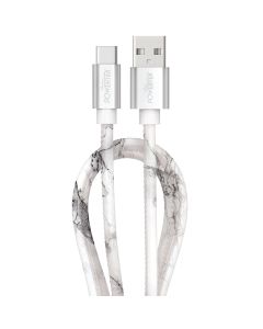 Marble USB-A to USB-C - White/Black