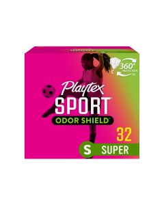 Playtex Sport Odor Shield Tampons, Super Absorbency, Unscented, 32 Ct"