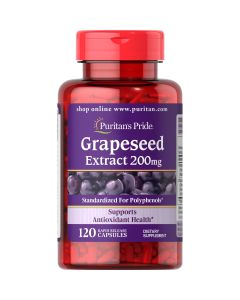 Puritans Pride Grapeseed Extract 200 Mg Capsules, 120 Count"