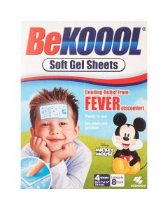 BeKoool Cooling Gel Sheets for Kids, Fever Relief, 4 Ct"