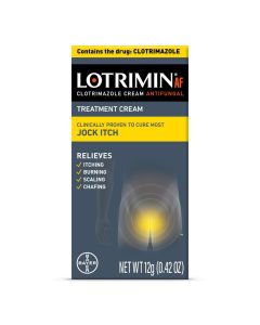 Lotrimin AF Clotrimazole Jock Itch Antifungal Treatment Cream, 12G Tube"