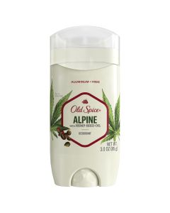 Old Spice Men's Deodorant Alpine with Hemp Oil, Aluminum-Free, 3 oz"