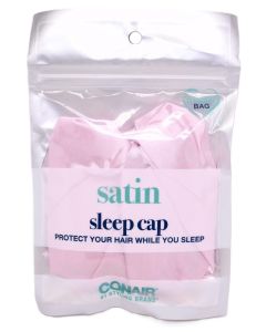 Conair Protect Styling Grooming Satin Sleep Cap with Reusable Bag - Pink - 1ct