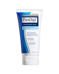 PanOxyl Acne Creamy Wash Daily Control, Face & Body, 4% Benzoyl Peroxide, All Skin Types, 6 oz"