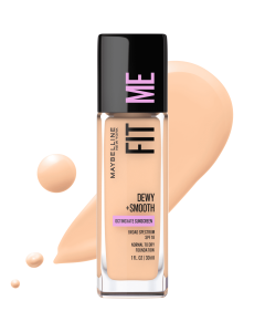 Maybelline Fit Me Dewy and Smooth Liquid Foundation, SPF 18, 120 Classic Ivory, 1 fl oz"