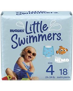 Huggies Little Swimmers Swim Diapers, Size 4 Medium, 18 Ct"