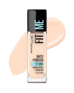 Maybelline Fit Me Matte + Poreless Liquid Foundation Makeup, Fair Ivory, 1 fl oz"