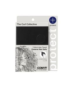 Conair THE CURL COLLECTIVE™ Rectangular T-Shirt Towel, Black, 1 Count"