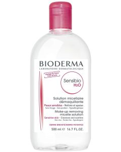 Bioderma - Sensibio, H2O Soothing Micellar Cleansing Water and Makeup Removing Solution for Sensitive Skin - Face and Eyes - 16.7 fl.oz."