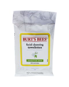 Facial Cleansing Towelettes Sensitive by Burts Bees for Women - 10 Pc Towelettes