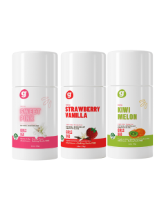 DEODORANT FOR GIRLS (3Pk Combo SET) –  Pear-Berry + Kiwi-Melon + Strawberry Vanilla