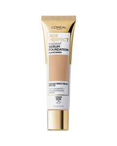 L'Oreal Paris Age Perfect Radiant Serum Foundation Makeup, 25 Cream Beige, 1 fl oz"