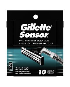 Gillette Sensor Men's Razor Blade Refills, 10 Count"